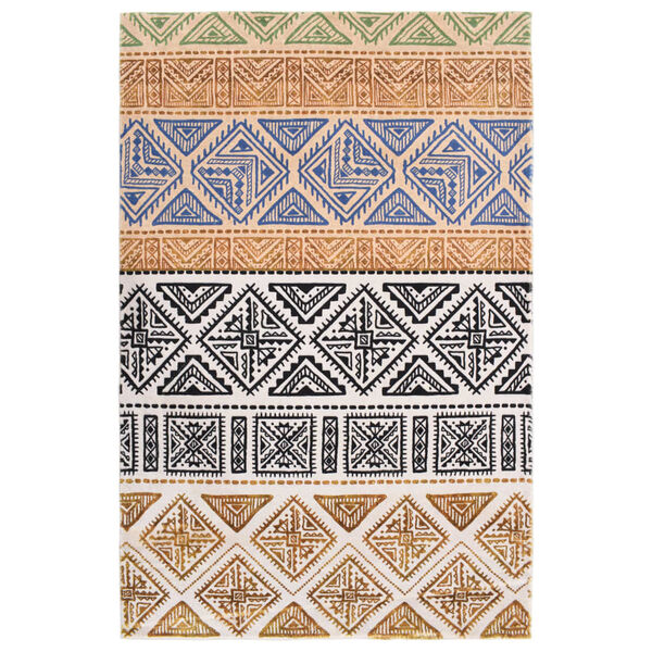 vidaXL Kilimas, įvairiaspalvis, 160x230cm, poliesteris, su ra&scaron;tais