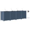 vidaXL Sodo vazonas 4 vnt. Pilka 160 x 40 x 52 cm PP