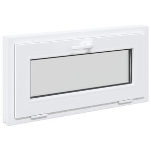 vidaXL Požeminio lango RISOR 80 x 40 cm PVC ir stiklas Balta