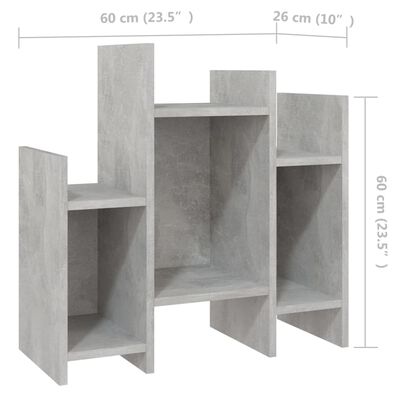 vidaXL Šoninė spintelė, betono pilkos spalvos, 60x26x60cm, MDP