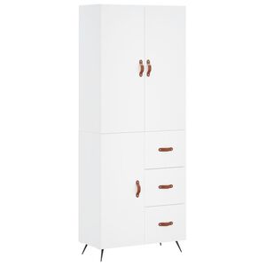 vidaXL Komoda, baltos spalvos, 69,5x34x180cm, apdirbta mediena