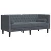 vidaXL Svetainės sofa 3 pcs Tamsiai pilka 194 x 74,5 x 70,5 cm Aksomas