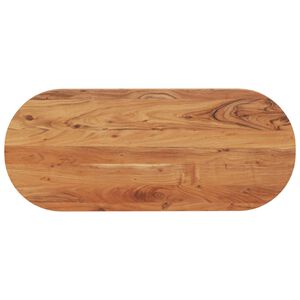 vidaXL Stalvir&scaron;is, 100x40x3,8cm, akacijos masyvas, ovalo formos