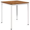 vidaXL Sodo vakarienės stalas Natūrali ir Balta 70 x 68,5 x 75 cm