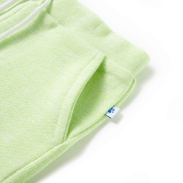 Vaikiški šortai su sutraukiama juostele, neoniniai geltoni, 92 dydžio