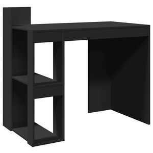 vidaXL Biuro stalas, juodos spalvos, 103,5x56,5x94cm, apdirbta mediena