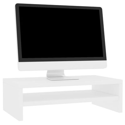 vidaXL Monitoriaus stovas, baltos spalvos, 42x24x13 cm, MDP