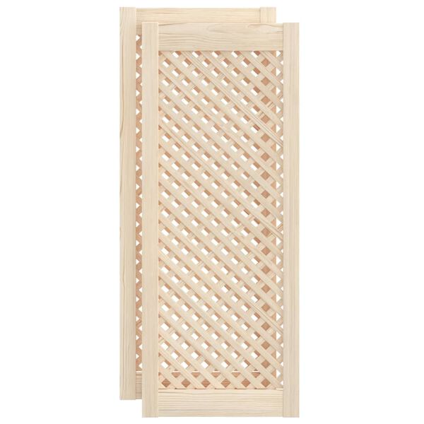 vidaXL Spintelės durelės, 2vnt., 39,5x99cm, pu&scaron;is, grotelių dizaino