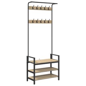 vidaXL Paltas Sonoma ąžuolas 75 x 34 x 184 cm Apdirbta mediena