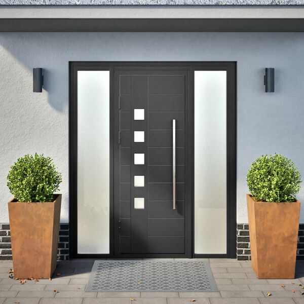 vidaXL Sodo vazonai 2 vnt 45x45x75 cm oro sąlygoms atsparus plienas