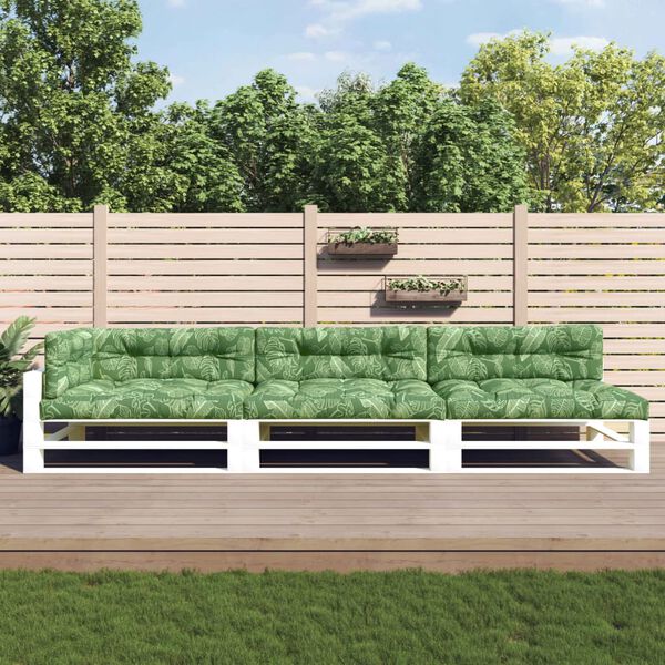 vidaXL Palečių pagalvėlės, 7vnt., audinys, su lapais