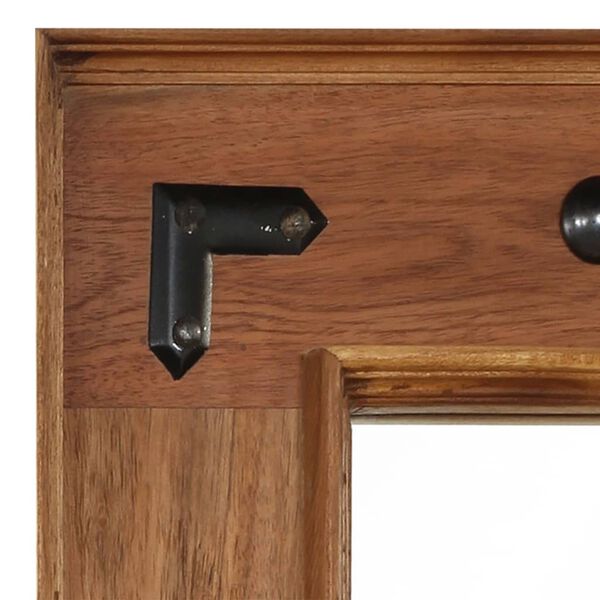 vidaXL Veidrodis, akacijos medienos masyvas, 50x80cm