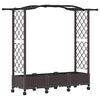 vidaXL Pakeltas sodas su treliu ir ratais Ruda 169 x 40 x 129 cm PP