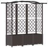 vidaXL Pakeltas lovas su trelėmis ir stogu Ruda 163 x 40 x 141 cm PP