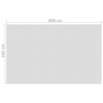 vidaXL Saulę sugerianti baseino plėvelė, pilkos spalvos, 800x500cm, PE