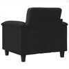 vidaXL Krėslas, juodos spalvos, 60cm, mikropluo&scaron;to audinys