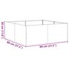 vidaXL Lovelis, 80x80x30cm, galvanizuotas plienas