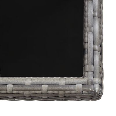 vidaXL Lauko komplektas su pagalvėlėmis, 17 dalių, pilkas, poliratanas