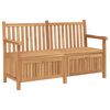 vidaXL Sodo suolas su saugykla 150 x 60 x 90 cm Kieto teka medžio