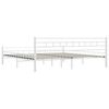 vidaXL Lovos rėmas, baltos spalvos, 200x200cm, metalas