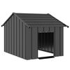 vidaXL &scaron;unų namelis su stogu 83x130x85 cm cinkuoto plieno