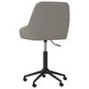 vidaXL Pasukama biuro kėdė, &scaron;viesiai pilkos spalvos, aksomas
