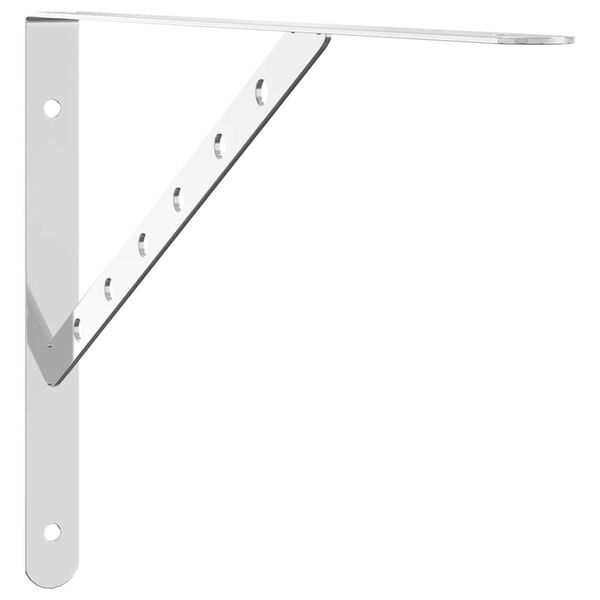 vidaXL Lentynų laikikliai, 4vnt., sidabrinės, 40x2,5x25cm, plienas