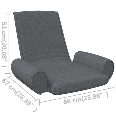 vidaXL Sulankstomas čiužinukas-kėdė, tamsiai pilkos spalvos, audinys