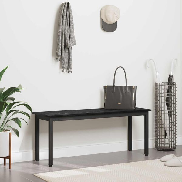 vidaXL suoliukas Juodas ąžuolas 110 x 35 x 45 cm Apdirbta mediena