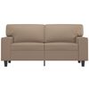 vidaXL Dvivietė sofa, kapučino spalvos, 120cm, dirbtinė oda