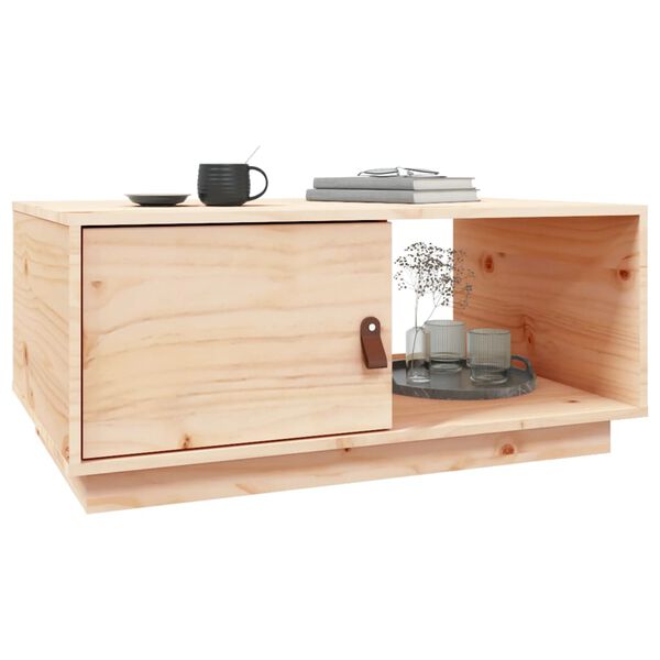 vidaXL Kavos staliukas, 80x50x35,5cm, pušies medienos masyvas