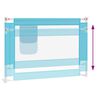 vidaXL Apsauginis turėklas vaiko lovai, mėlynas, 90x25cm, audinys