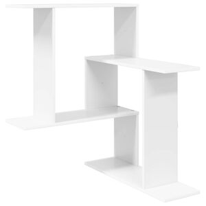 vidaXL Sieninė lentyna Balta 67 x 67 x 87 cm Apdirbta mediena
