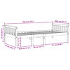 vidaXL Vaikiška lova be čiužinio, 75x190cm, pušies medienos masyvas