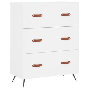 vidaXL Komoda su stalčiais, balta, 69,5x34x90cm, apdirbta mediena