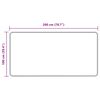 vidaXL Kilimėlis MARSA Pilka 200 x 100 cm Poliesteris ir PVC