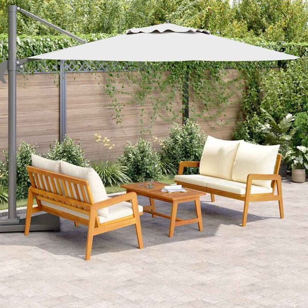 vidaXL Bistro komplektas su pagalve 3 pcs Ruda 115 x 65 x 71 cm