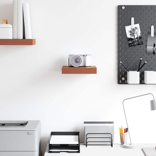 vidaXL Sieninė lentyna Raudona 23 x 23,5 x 4 cm Apdirbta mediena