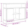 vidaXL Šoninė spintelė, pilka ąžuolo, 100x35x80cm, apdirbta mediena