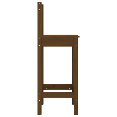 vidaXL Baro kėdės, 2vnt., medaus rudos, 40x41,5x112cm, pušies masyvas