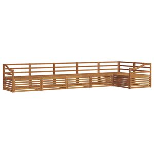 vidaXL Lauko sofos komplektas 6 pcs Natūrali Kietos akacijos mediena