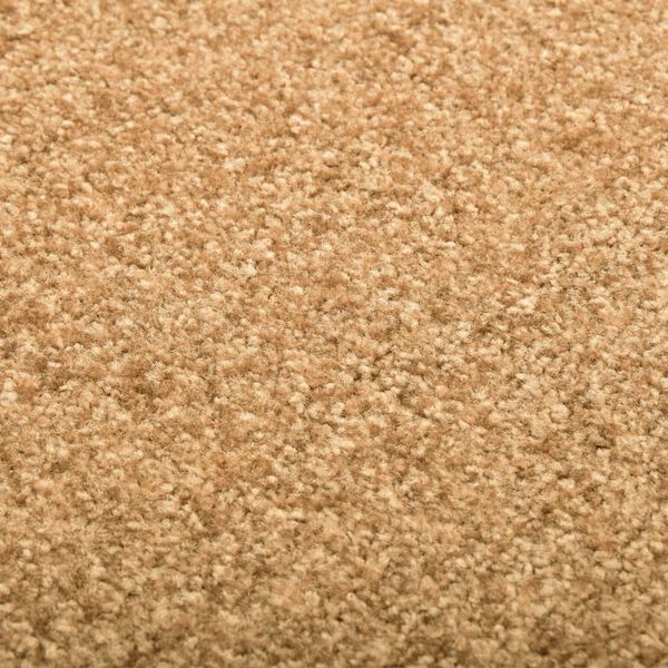 vidaXL Durų kilimėlis, kreminės spalvos, 90x150cm, plaunamas