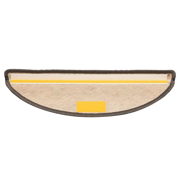 vidaXL Lipnūs laiptų kilimėliai, 30vnt., rudos smėlio sp., 56x17x3cm