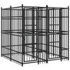 vidaXL Lauko voljeras &scaron;unims, plienas, 3,69m&sup2;