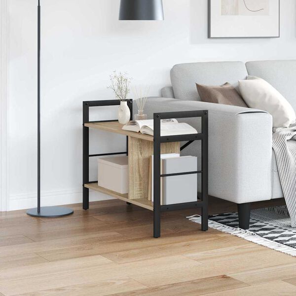 vidaXL Knygų lentyna Sonoma ąžuolas 75 x 30 x 58,5 cm Apdirbta mediena