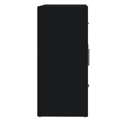 vidaXL Šoninė spintelė, juodos spalvos, 91x29,5x65cm, apdirbta mediena