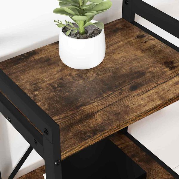 vidaXL Knygų lentyna Rūkyta ąžuolas 40 x 30 x 50 cm Apdirbta mediena