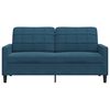 vidaXL Dvivietė sofa, mėlynos spalvos, 140cm, aksomas