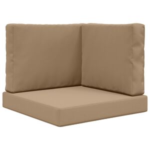vidaXL Lauko sofa pagalvėlė 3 pcs Taupe Poliesteris