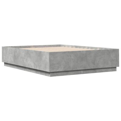 vidaXL Lovos rėmas, betono pilkos spalvos, 140x200cm, apdirbta mediena